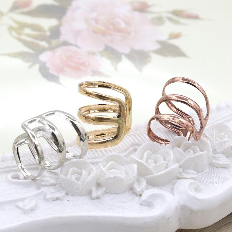 Fashion Women Multi-Layer U-Shaped Ear Cuff Clip Earrings Alloy