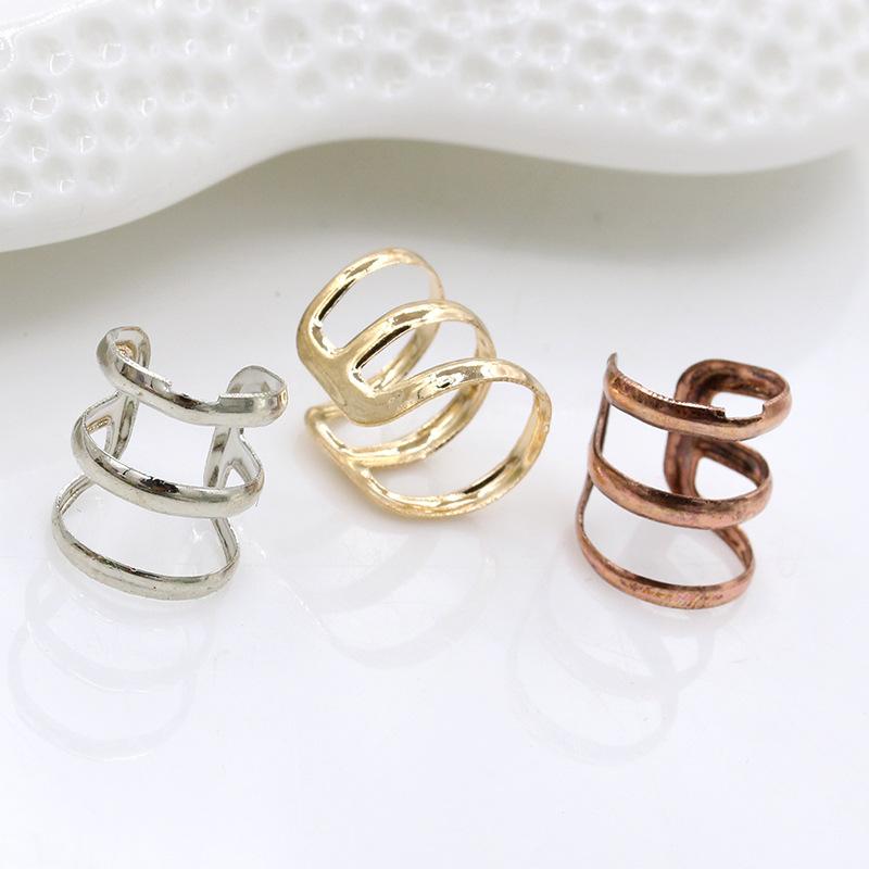 Fashion Women Multi-Layer U-Shaped Ear Cuff Clip Earrings Alloy