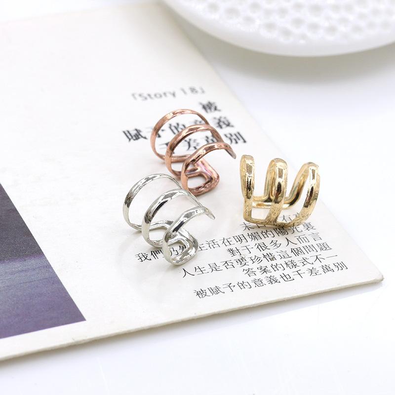 Fashion Women Multi-Layer U-Shaped Ear Cuff Clip Earrings Alloy