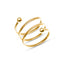 French Niche Double-Layer Twist Steel Ball Titanium Ring & Gold Plated Napkin Ring Set