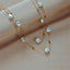 French Style Irregular Titanium Steel Pearl Plating Layered Necklaces 1 Piece