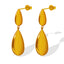 French Style Water Droplet Titanium Steel Earrings with 18K Gold Plating