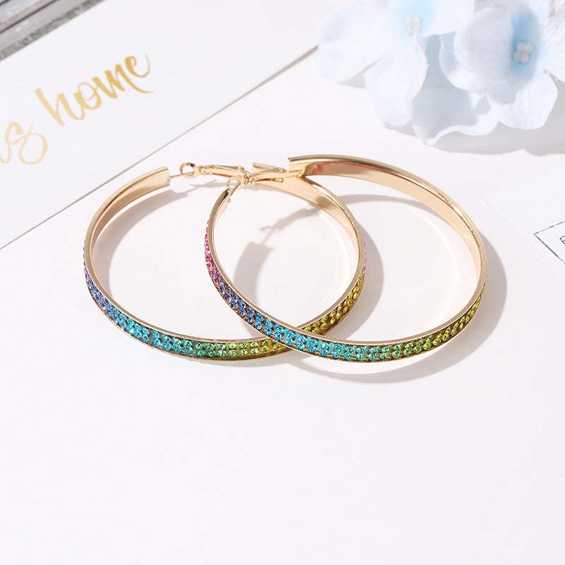 Gradient Crystal Full Diamond Earrings for Women