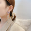 Full Diamond Purple Love Earrings Tassel Earrings Exaggerated Long Style Earrings