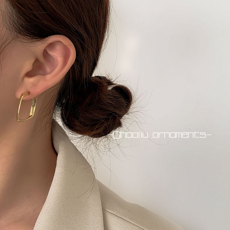 Geometric Square Earrings  New Trendy Alloy Earrings Women