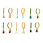 Geometric Zirconia Water Drop Circle Earrings