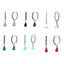 Geometric Zirconia Water Drop Circle Earrings