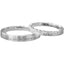 Glam Geometric Sterling Silver Zircon Couple Ring - Fashion Alphabet Design Valentine's Gift