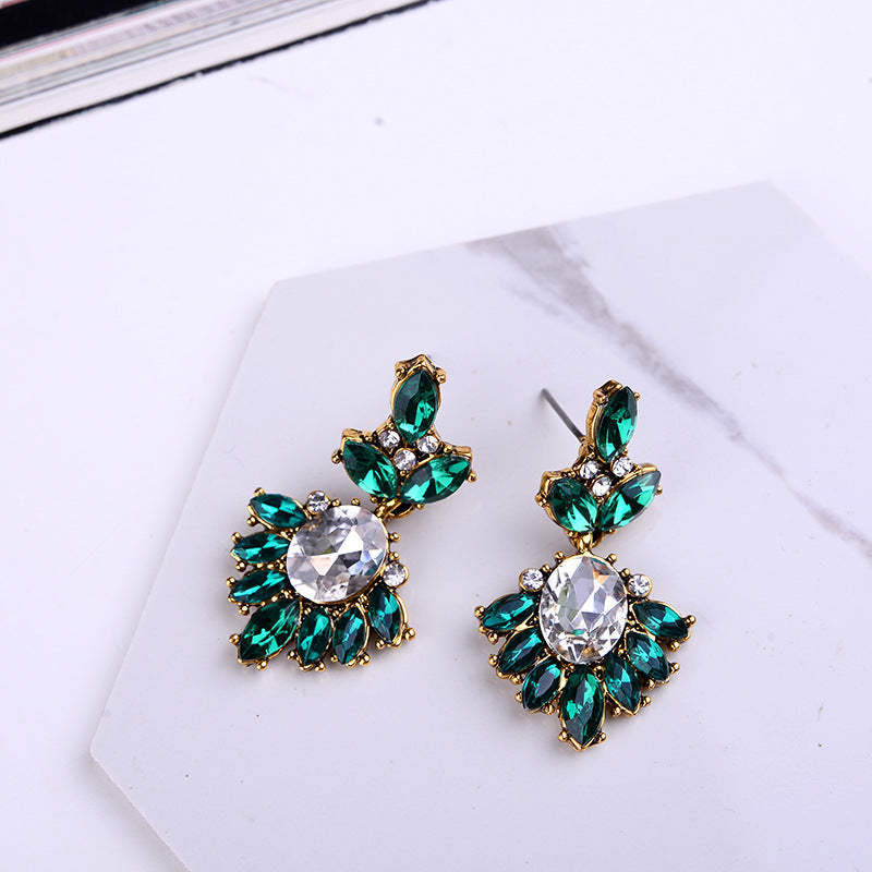 Glam Lady Geometric Alloy Plating Inlay Acrylic Resin Women'S Drop Earrings