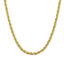 Gold-Plated Thick Hemp Flowers Stainless Steel  Chain Necklace Hip Hop Accessories