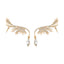 Golden Angel Wings Rhinestone Earrings