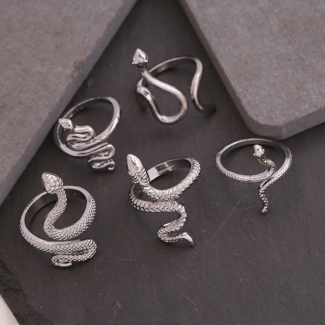 Gothic Snake Coil Ring - Unique Fashion Jewelry