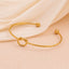 Handmade Minimalist Knot 18K Gold Plated Stainless Steel Cuff Bracelet