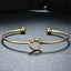 Handmade Minimalist Knot 18K Gold Plated Stainless Steel Cuff Bracelet