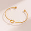 Handmade Minimalist Knot 18K Gold Plated Stainless Steel Cuff Bracelet
