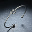 Handmade Minimalist Knot 18K Gold Plated Stainless Steel Cuff Bracelet