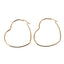 Heart Shape 18k Gold Titanium Steel Fashion Earrings