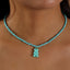 Hip Hop Bear Pendant Candy Color Beaded Necklace
