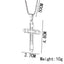 Hip-Hop Hollow Cross Stainless Steel Pendant Necklace