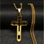 Hip-Hop Hollow Cross Stainless Steel Pendant Necklace