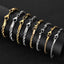 Hip-Hop Geometric 18K Gold Plated Stainless Steel Rope Chain Bracelet
