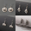 Halloween Skull and Ghost Pumpkin Alloy Earrings