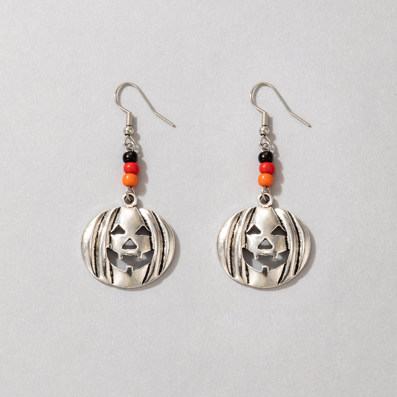 Halloween Skull and Ghost Pumpkin Alloy Earrings