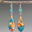 Holiday Bohemia Retro Colorful Glaze Tassel Earrings