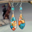 Holiday Bohemia Retro Colorful Glaze Tassel Earrings