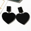 Hot Sale Acrylic Heart-shaped Exaggerated Hipster Color Peach Heart Earrings