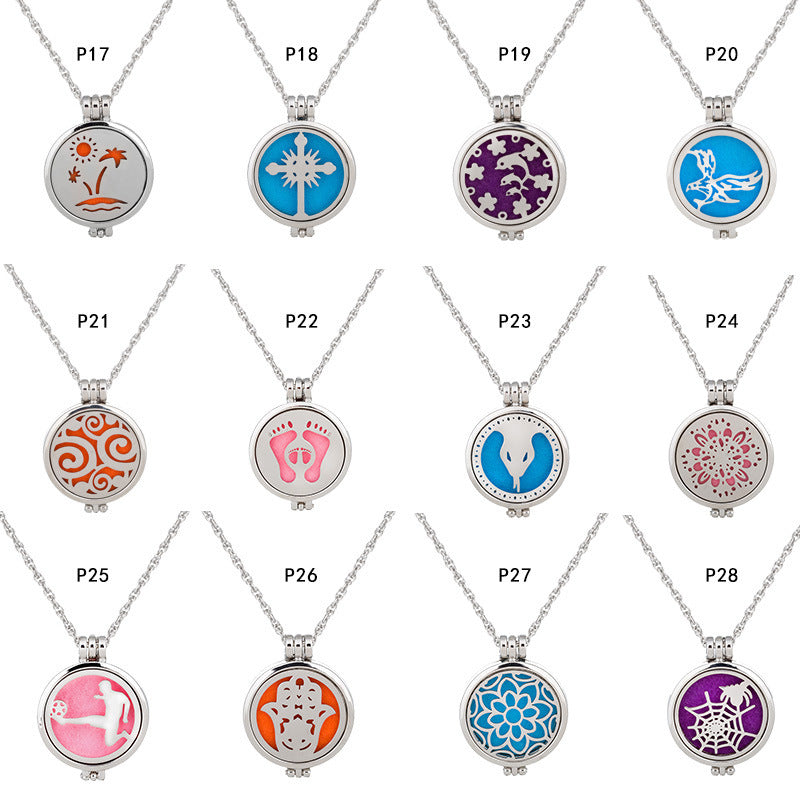 Hot Sale Aromatherapy Photo Box  Can Open Stainless Steel Necklace Wholesale