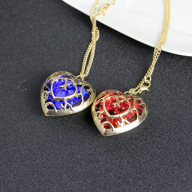 Legend of Zelda Hollow Heart Crystal Necklace