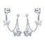 Alloy Butterfly Pendant Retro Silver Chain Earrings for Women