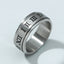 Hot Selling Fashion New Roman Numeral Rotating Titanium Steel Ring