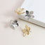 Hot Selling Metal Texture Flower Earrings Wholesale