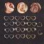 Hot Selling Micro-inlaid Zircon Round Nose Ring Peach Heart Stud Earrings