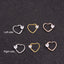 Hot Selling Micro-inlaid Zircon Round Nose Ring Peach Heart Stud Earrings