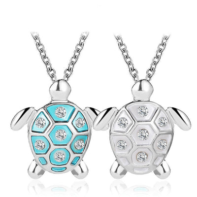 Hot-selling Jewelry Temperament Wild Diamond-set Turtle Necklace Simple Cute Little Turtle Pendant Clavicle Chain