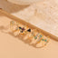 IG Style Casual Arrow Snake Bird Zircon Enamel 14K Gold Plated Open Ring