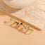 IG Style Casual Arrow Snake Bird Zircon Enamel 14K Gold Plated Open Ring