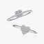 Modian S925 Sterling Silver Heart Zircon Ring for Women - Fashionable and Versatile Cube Design