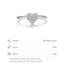 Modian S925 Sterling Silver Heart Zircon Ring for Women - Fashionable and Versatile Cube Design