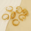 IG Style Geometric 18K Gold Plated Stainless Steel Asymmetric Ring