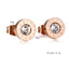 IG Style Roman Numerals Stainless Steel Rhinestone Couple Ear Studs