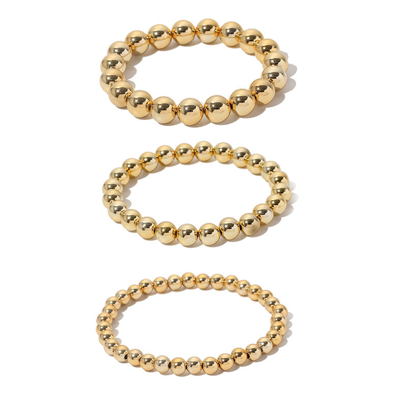 IG Style Minimalist Gold Beaded Layered Unisex Bracelets