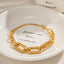 18K Gold Plated Stainless Steel Textured Chain Bracelet