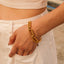 18K Gold Plated Stainless Steel Textured Chain Bracelet