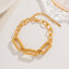18K Gold Plated Stainless Steel Textured Chain Bracelet