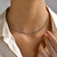 IG Style Solid Color 18K Gold Plated Stainless Steel Double Layer Necklace