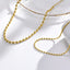 IG Style Solid Color 18K Gold Plated Stainless Steel Double Layer Necklace